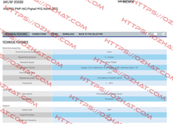 AM1/AP-2CVE80 Micro Detectors / Diell (now Datasensing)