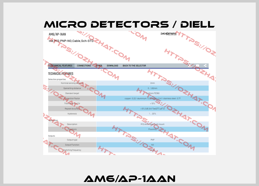 AM6/AP-1AAN Micro Detectors / Diell
