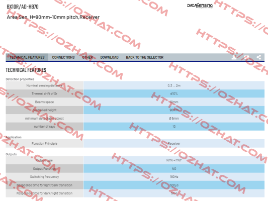 BX10R/AD-HB70 Micro Detectors / Diell (now Datasensing)