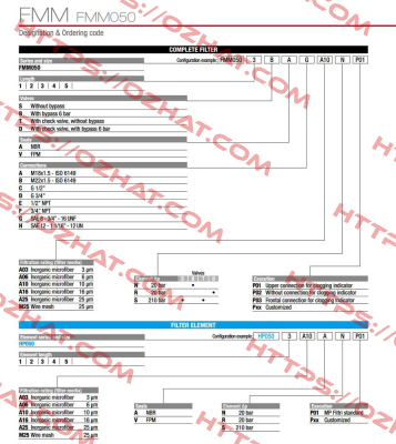 FMM-050-3-B-A-C-A10-N-P01 MP Filtri
