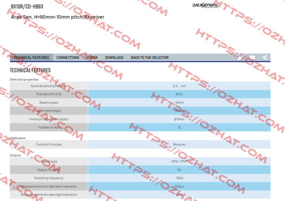 BX10R/CD-HB6X Micro Detectors / Diell (now Datasensing)
