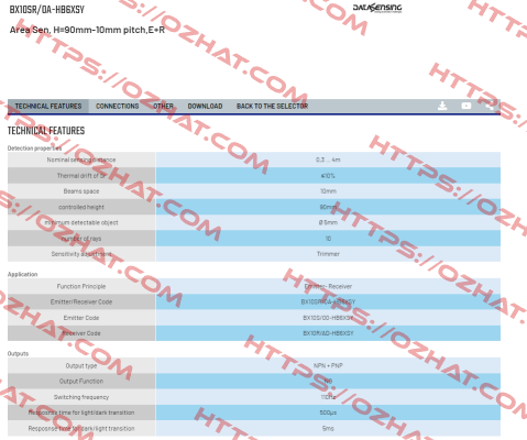 BX10SR/0A-HB6XSY Micro Detectors / Diell (now Datasensing)