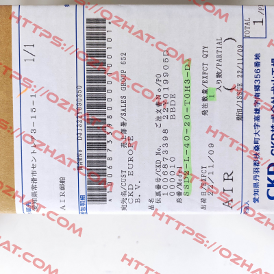 SSD2-L-40-20-T0H3-D Ckd