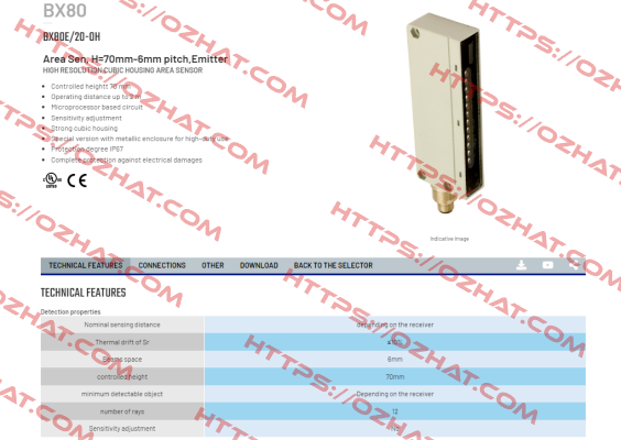BX80E/20-0H Micro Detectors / Diell (now Datasensing)