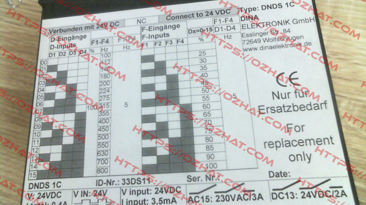 DNDS 1C / 33DS11 DINA