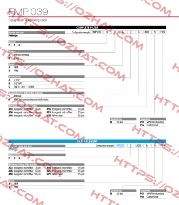 FMP-039-2-B-A-A-6-A06-N-P01 MP Filtri