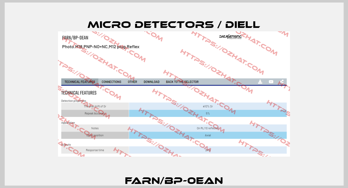 FARN/BP-0EAN Micro Detectors / Diell