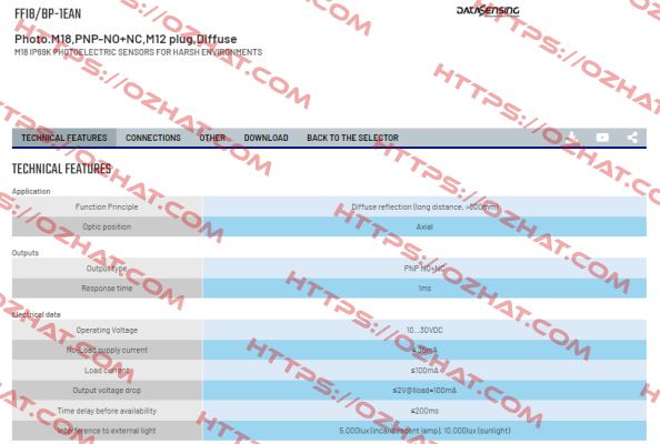 FFI8/BP-1EAN Micro Detectors / Diell (now Datasensing)