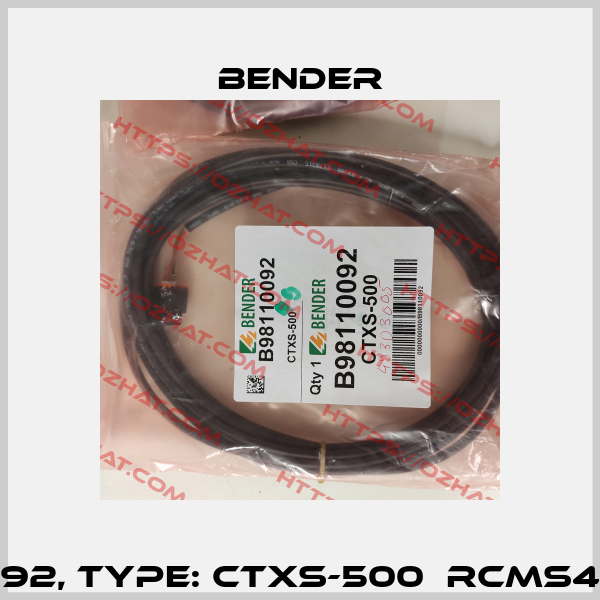 p/n: B98110092, Type: CTXS-500  RCMS4…/CTUB10… Bender