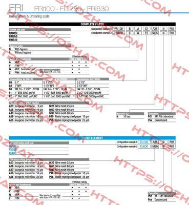 FRI-630-B-A-F1-A10-N-P01 MP Filtri