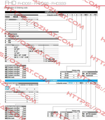 FHD-051-5-B-A-G1-A16-R-P01 MP Filtri