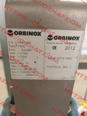 Typ EB06 PN10 DN 125 Orbinox