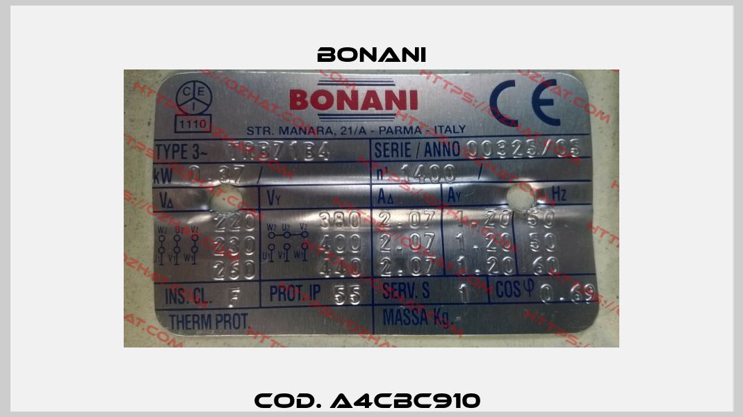 cod. A4CBC910  Bonani