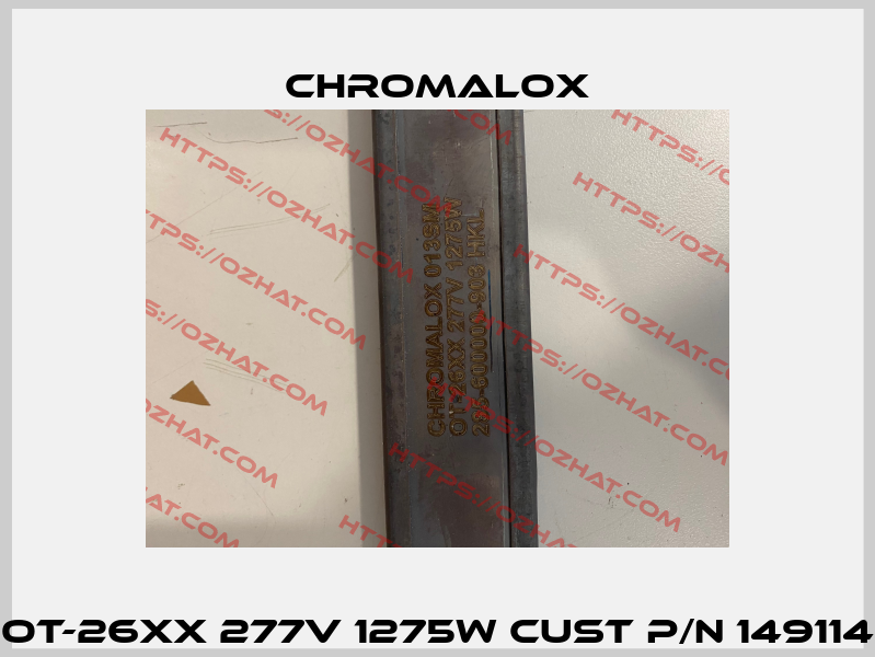 OT-26XX 277V 1275W CUST P/N 149114 Chromalox