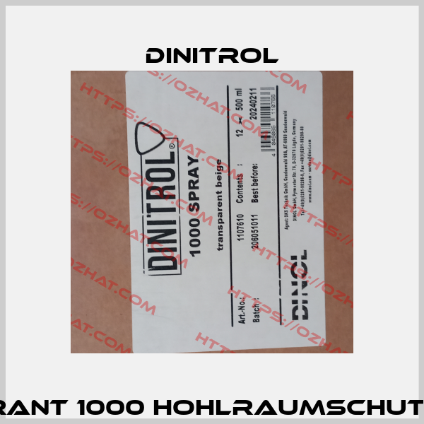 Dinitrol Penetrant 1000 Hohlraumschutz 500 ml Spray Dinitrol