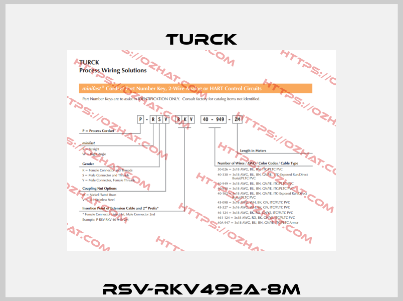 RSV-RKV492A-8M Turck