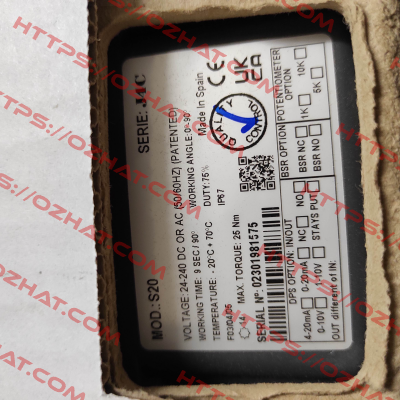 P/N: S4C010109, Type: J4C-S20 J+J Automation