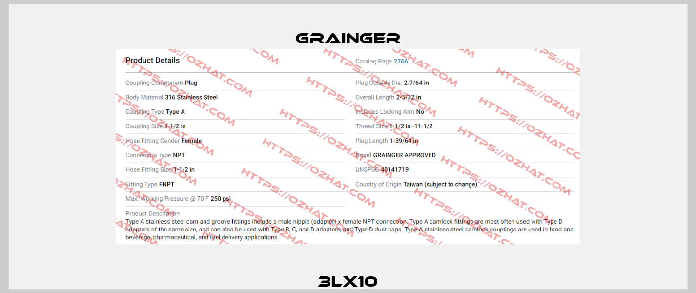 3LX10 Grainger