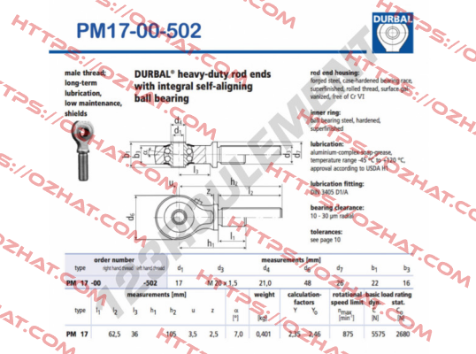 PM 17-00-502 Durbal