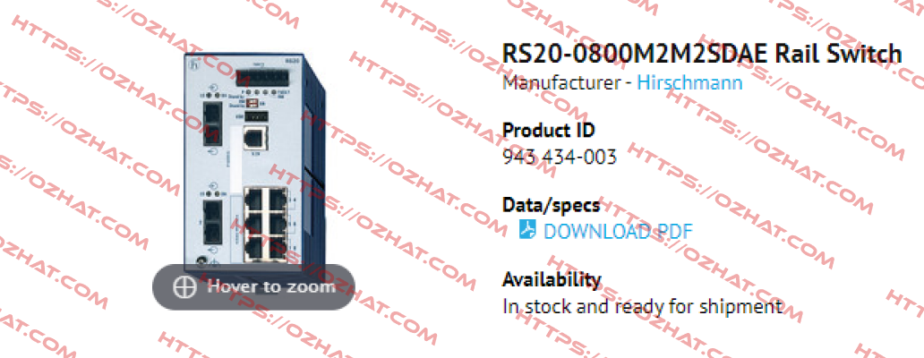 RS20-0800M2M2SDAE Belden (Lumberg / Hirschmann)
