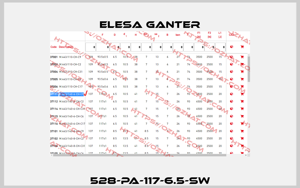 528-PA-117-6.5-SW Elesa Ganter