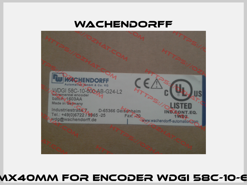 Coupling 10mmx40mm for encoder WDGI 58C-10-600-AB-G24-L2  Wachendorff