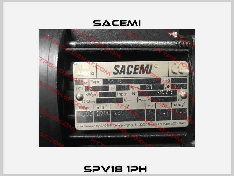 SPV18 1ph  Sacemi