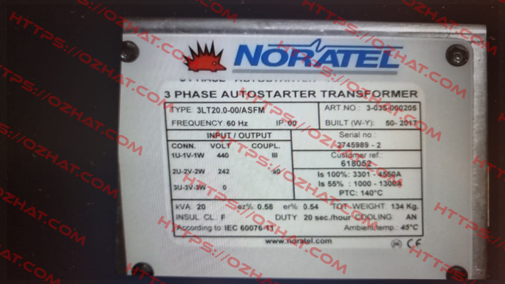 3LT20.0-00/ASFM ОЕМ Noratel