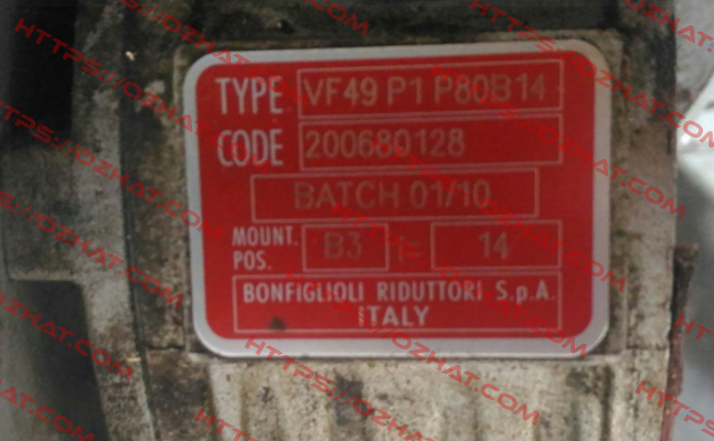 VF 49 P1 14 P80 B14 Bonfiglioli