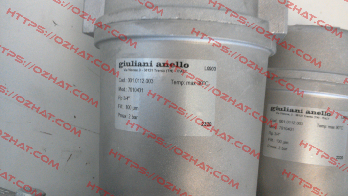 KIT REPLACEMENT GASKETS FOR LINE FILTER 70104/01; Giuliani Anello
