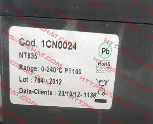 P/N: 1CN0131 Type: NT935 Tecsystem