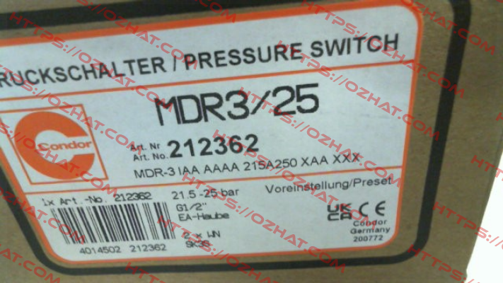 MDR 3/25  272885 Condor
