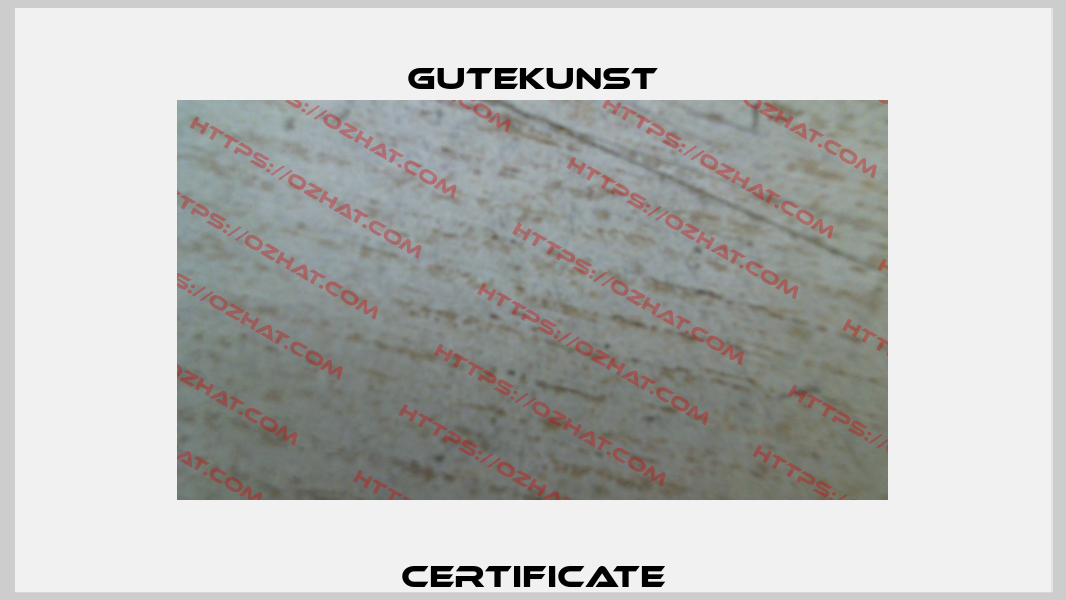 Certificate Gutekunst