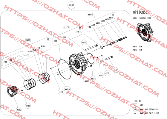 A18801L / KITAM-CV-DISTRIB-MS18/35-NBR- 2 Poclain