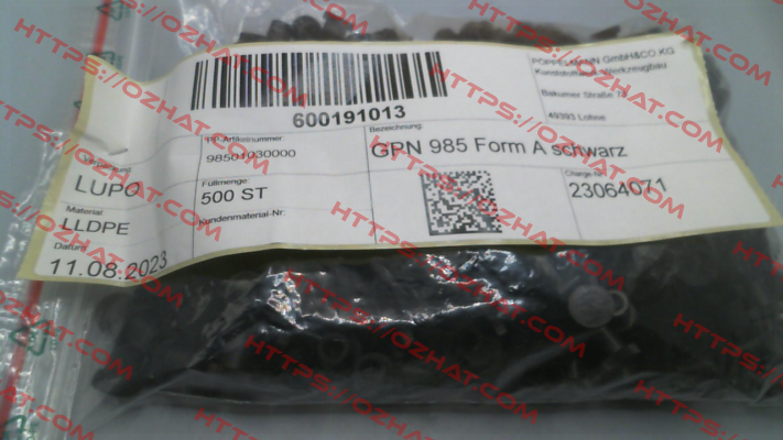 985 0103 0000 / GPN 985 / 0103 Poppelmann