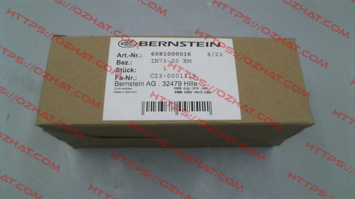 6081000016 / IN73-20 RM Bernstein