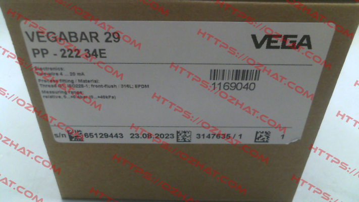 VEGABAR 29 \ B29.XXXX3QCSZB Vega