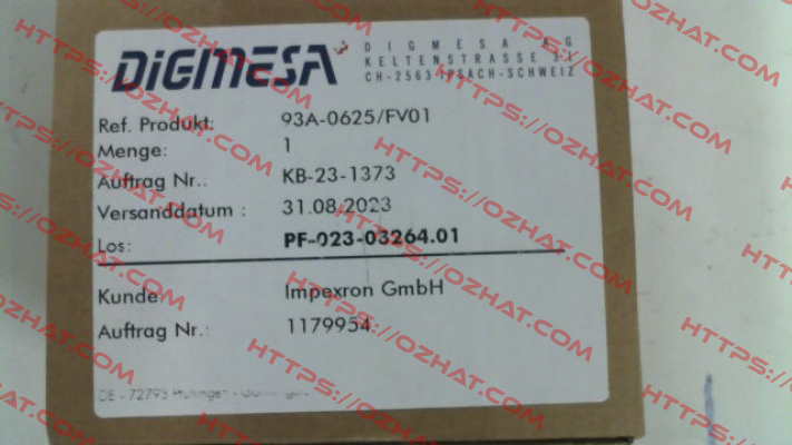 93A-0625/FV01 Digmesa