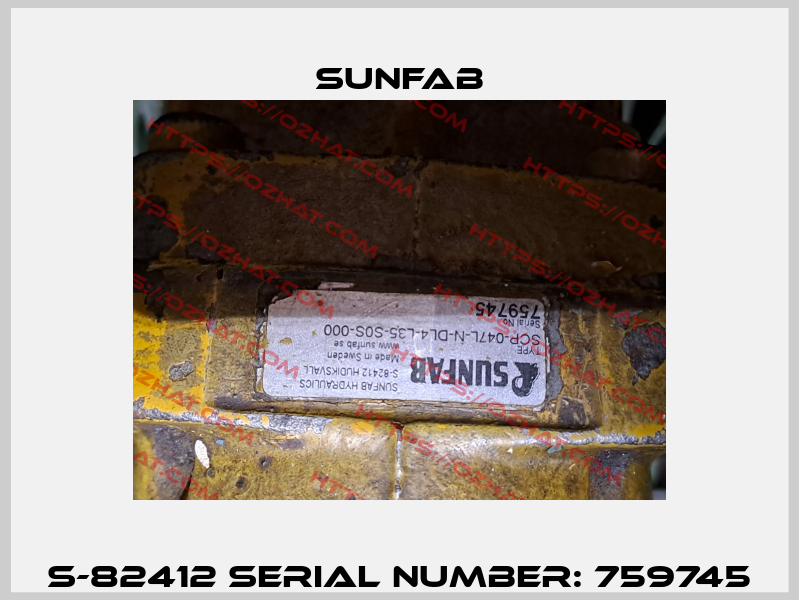 S-82412 serial number: 759745 Sunfab