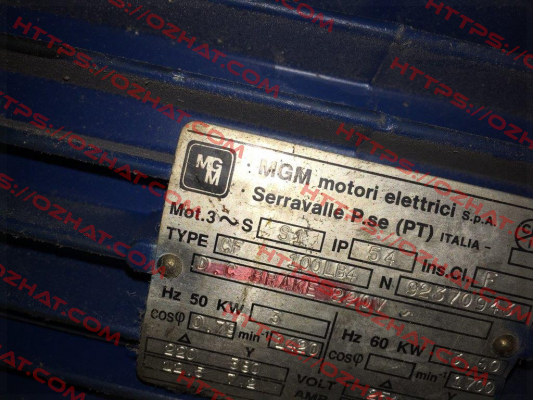 CF 100LB4 obsolete, replaced by BA 100 LB4 M.G.M MOTORI