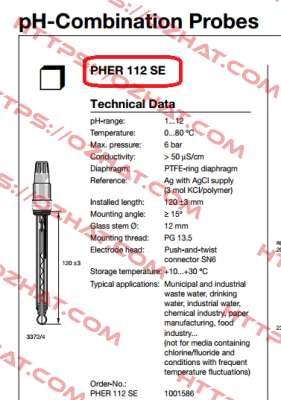 PH -Elektrode PHER-112-SE  ProMinent