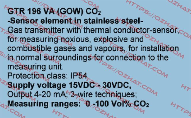 GTR 196 VA (GOW) CO2     Ados