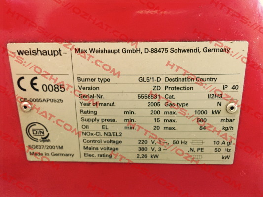 601150 Weishaupt